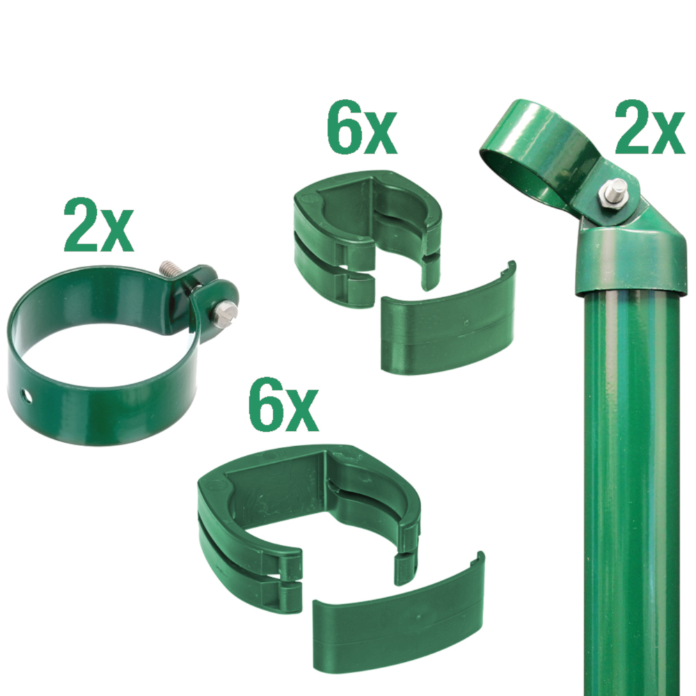 Tor-Anschluss-Set f&uuml;r Fix-Clip Pro&reg; Zaun 102 cm moosgr&uuml;n