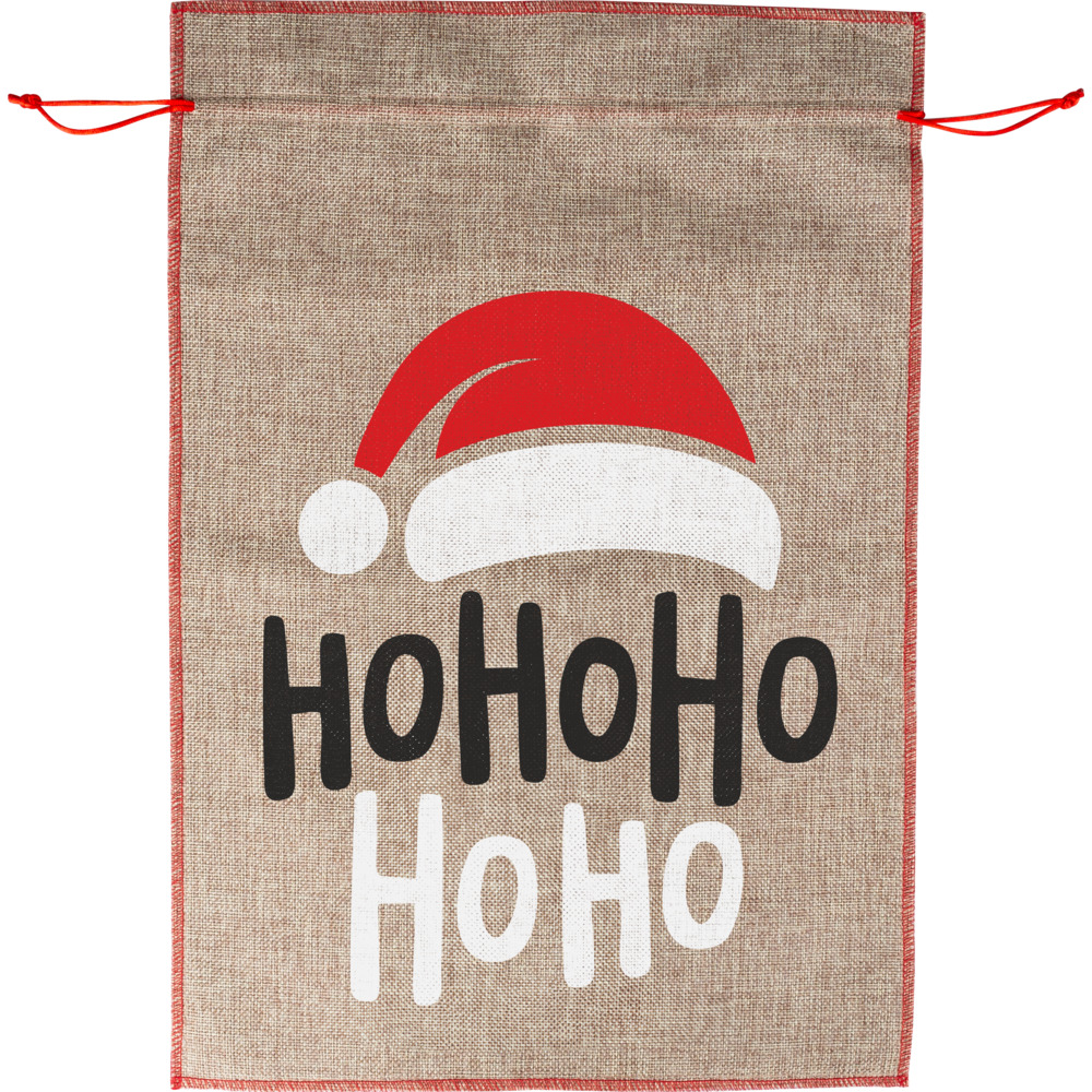 Jute-Geschenksack mit Zugkordel - 2 Motive sortiert 35x50cm image number 1