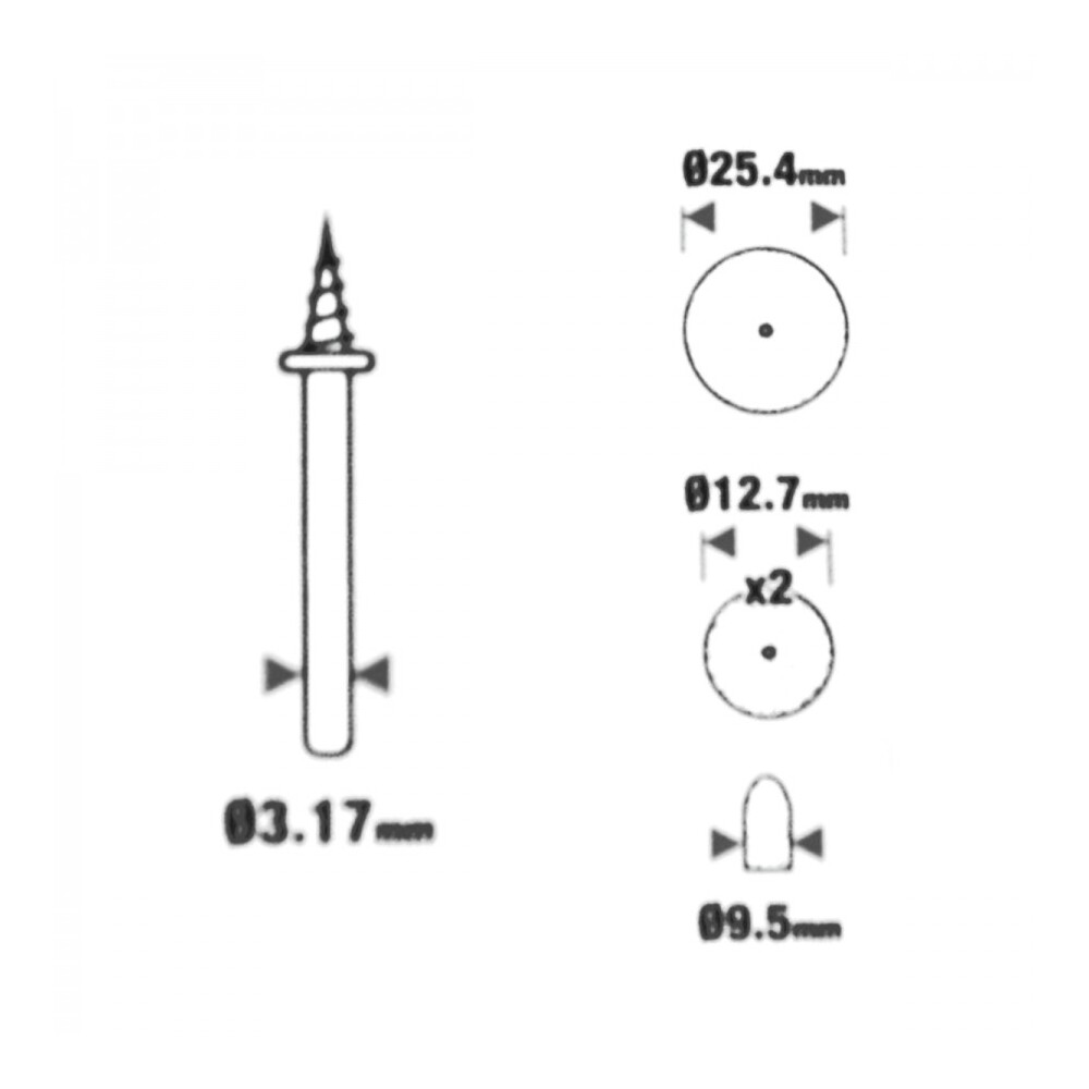 Polierscheiben Set 5tlg. Filz inklusive Aufnahmedorn Polierspitze Polierrad image number 1