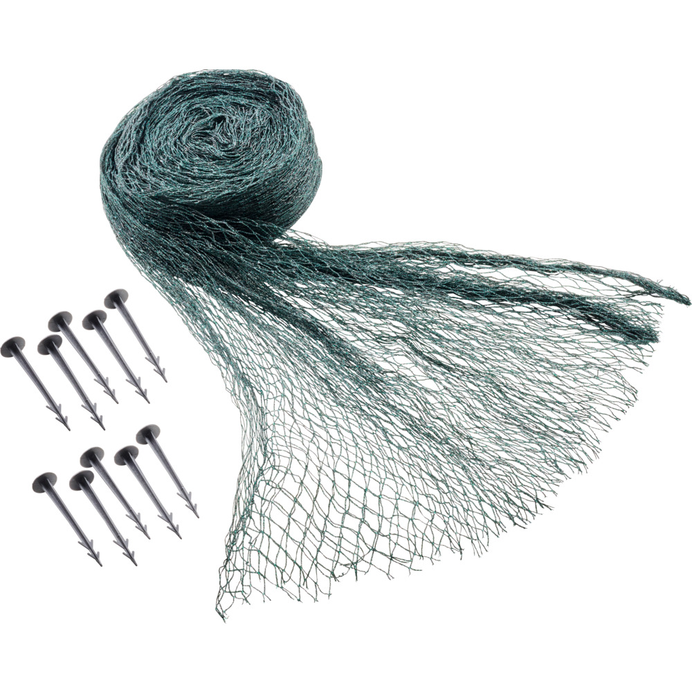 Vogelschutznetz aus PE in der Farbe gr&uuml;n