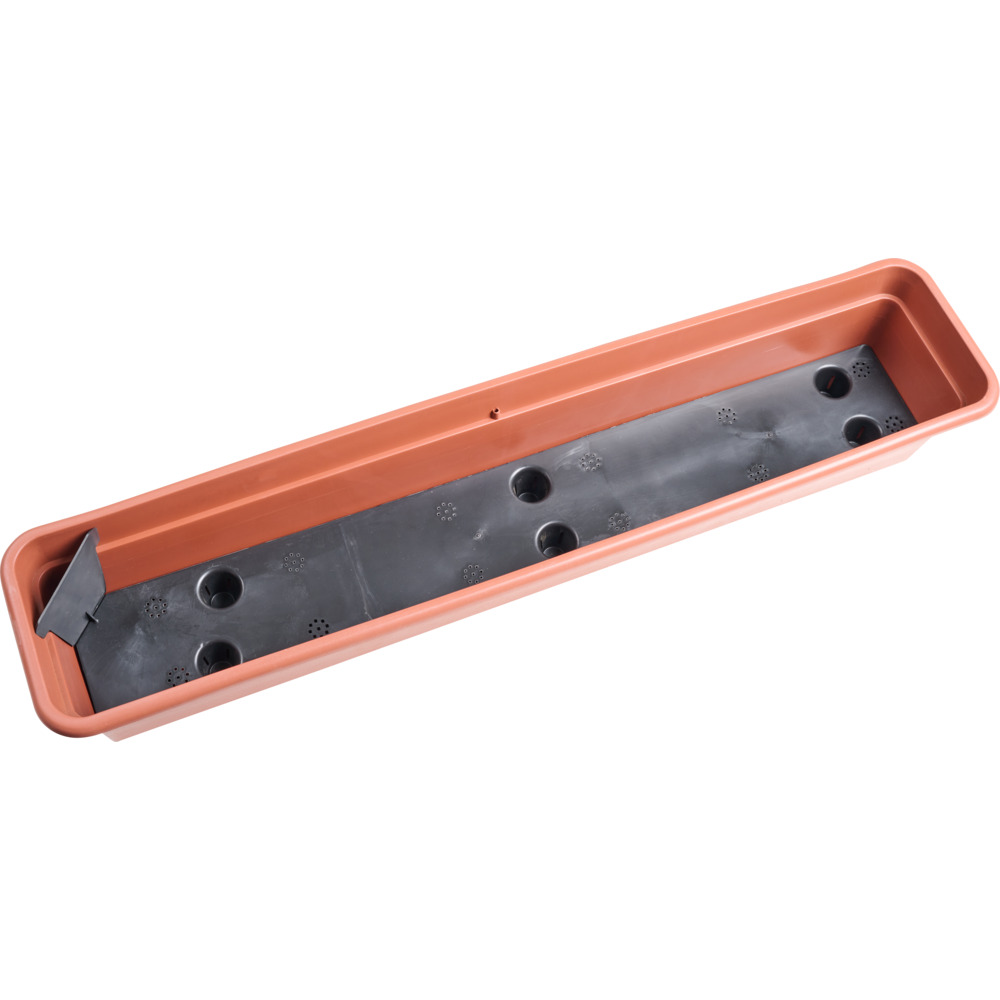 Balkonkasten 79 cm in terracotta mit Bew&auml;sserungseinsatz image number 2