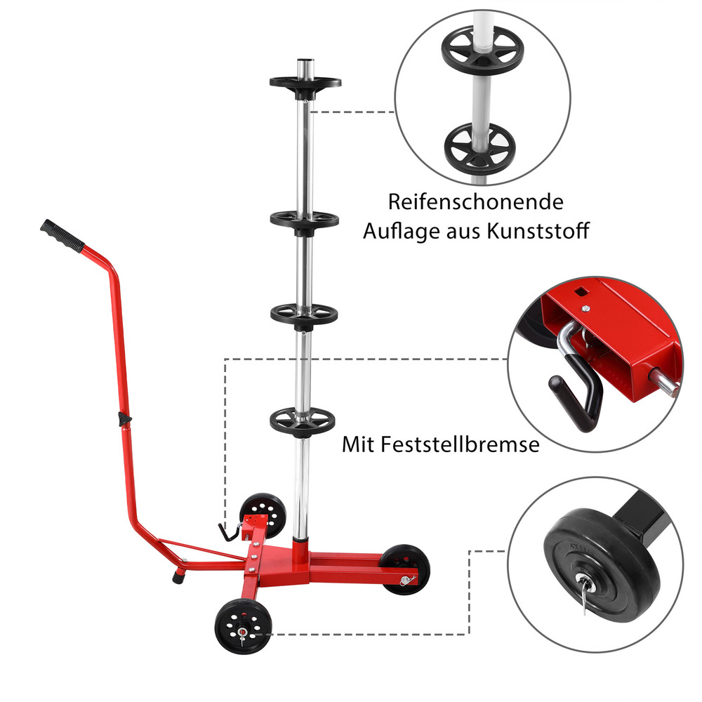 monzana&reg; Felgenbaum Alu fahrbar 80 x 59 x 120 cm image number 7
