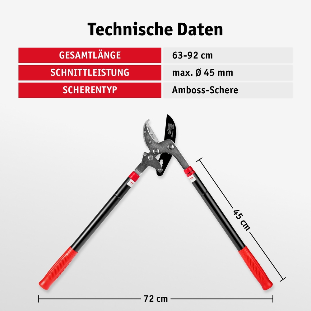 WALTER Getriebe-Astschere mit Teleskopfunktion image number 3