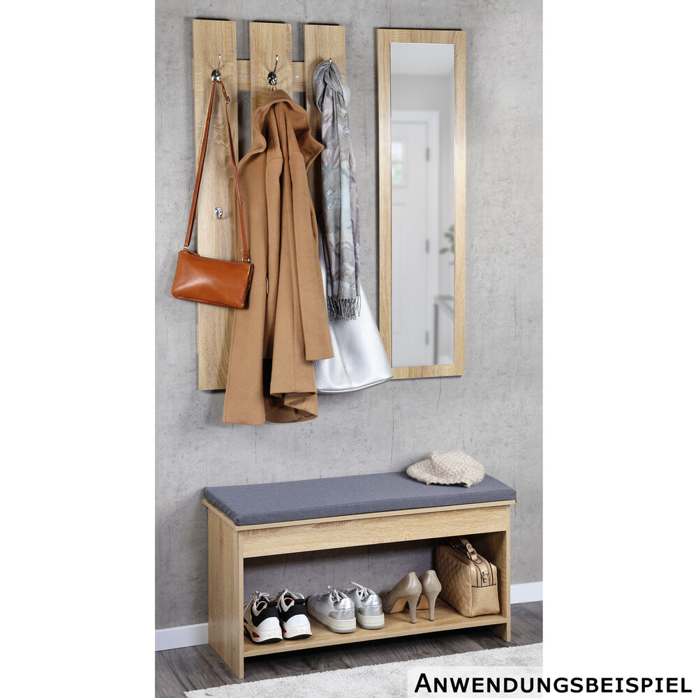Wandgarderobe mit Spiegel und Sitzbank image number 1