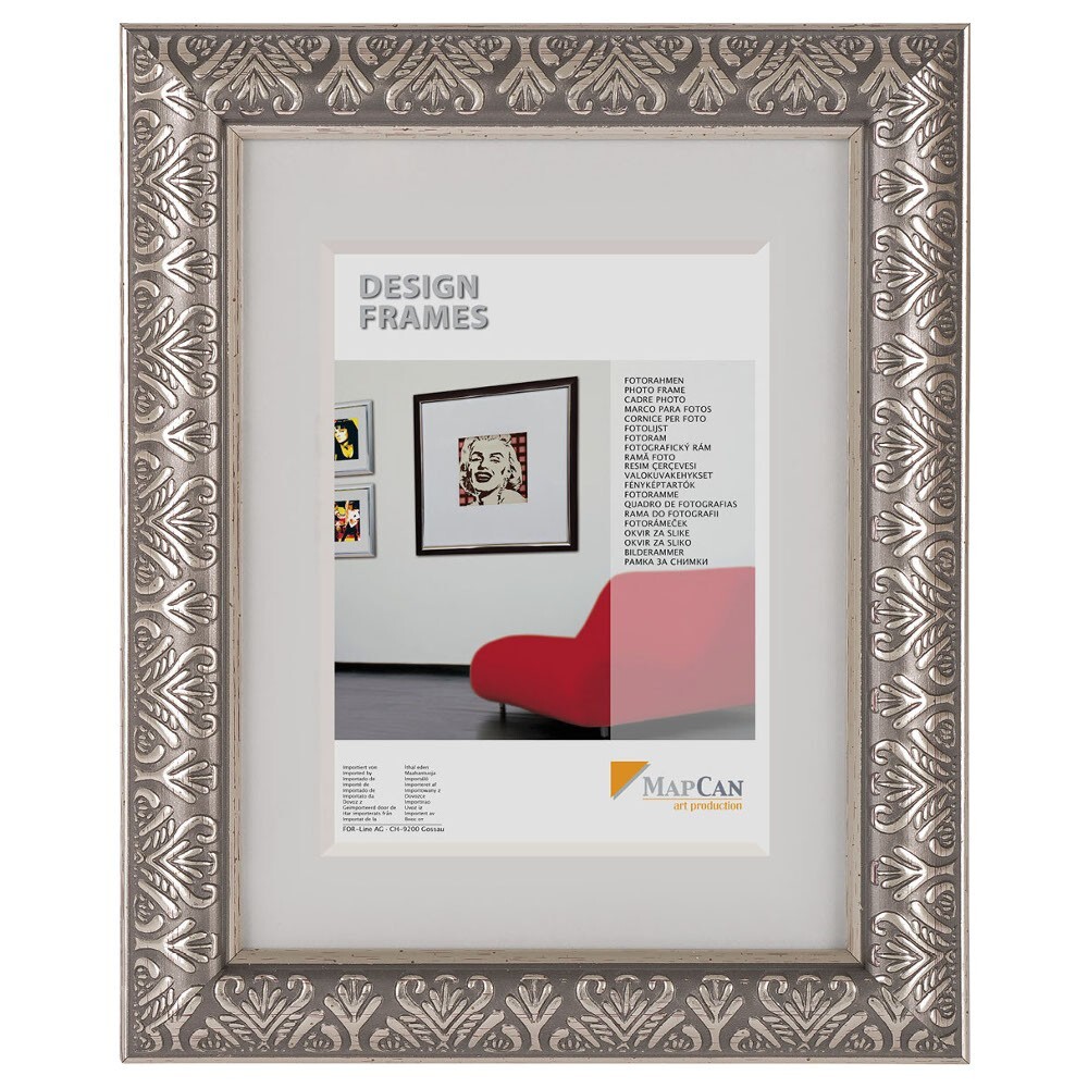 Dekorfotorahmen Aladin Barock in Silber 13 x 18 cm