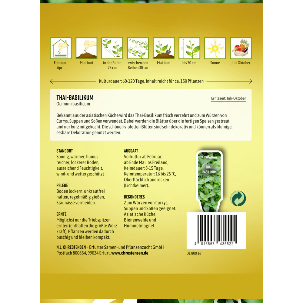 Saatgut Thai Basilikum image number 1