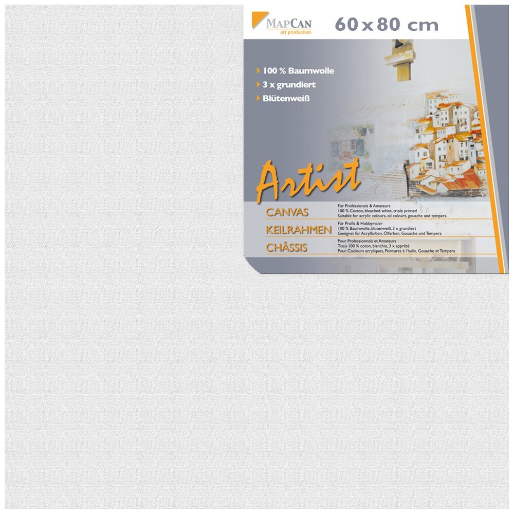 Leinwand Canvas 60 x 80 cm aus 100% Baumwolle 3-fach grundiert