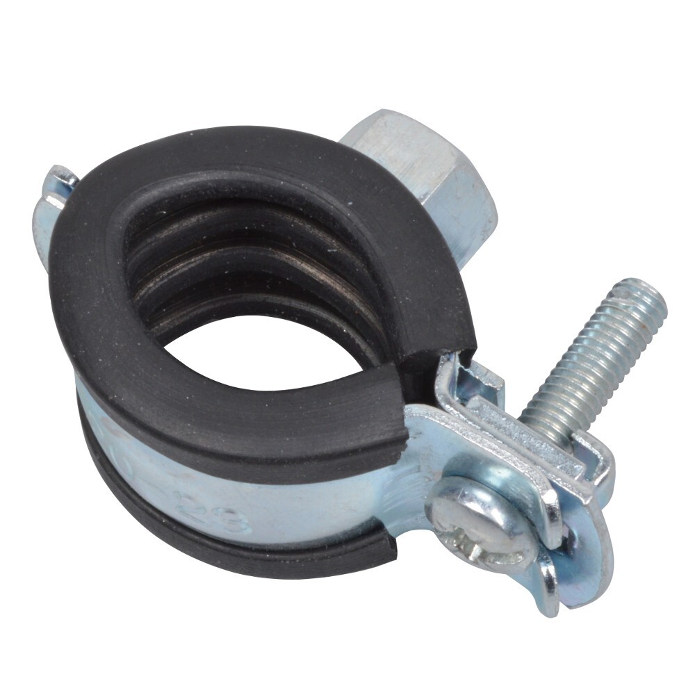 Schraubrohrschelle 20-23 mm f&uuml;r &frac12;'' Rohre mit M8-Montagemutter