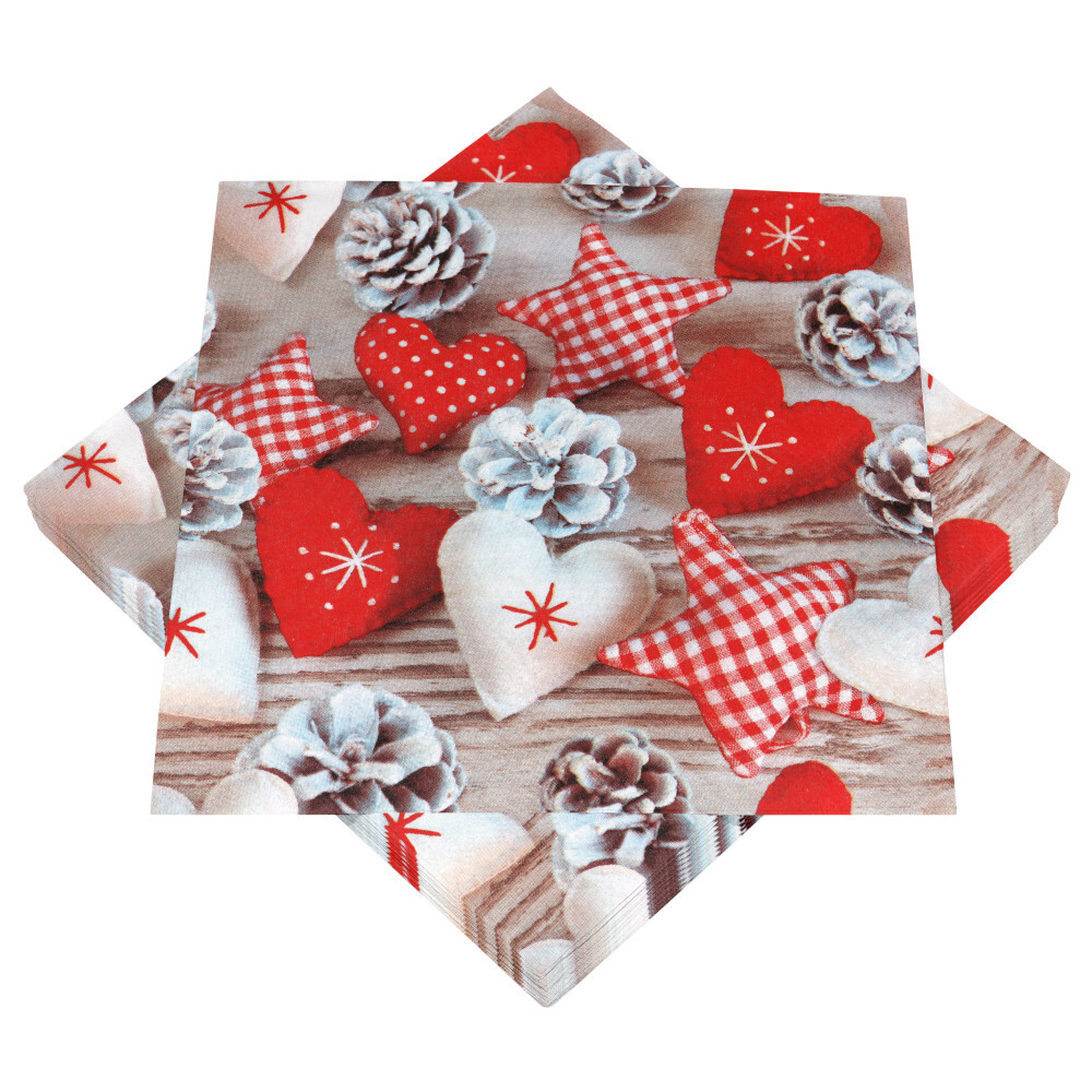 Servietten mit Weihnachts-Motiv, 20 St&uuml;ck