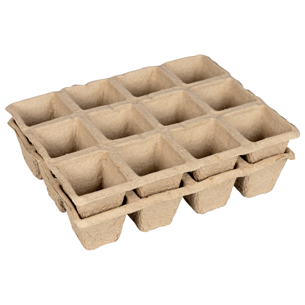 Anzuchtt&ouml;pfe 2 St&uuml;ck, mit je 12 F&auml;chern, Papier image number 1