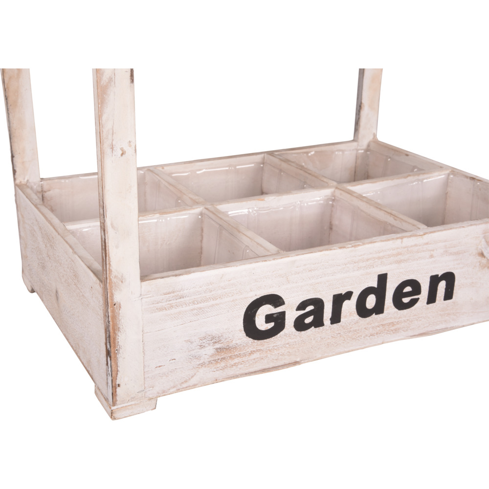 Holz Blumenkasten ''GARDEN'' f&uuml;r 6 Pflanzt&ouml;pfe image number 1