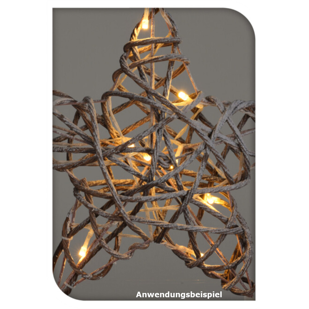 LED-Weidenstern aus Kunststoff mit 10 LEDs und Timerfunktion image number 1