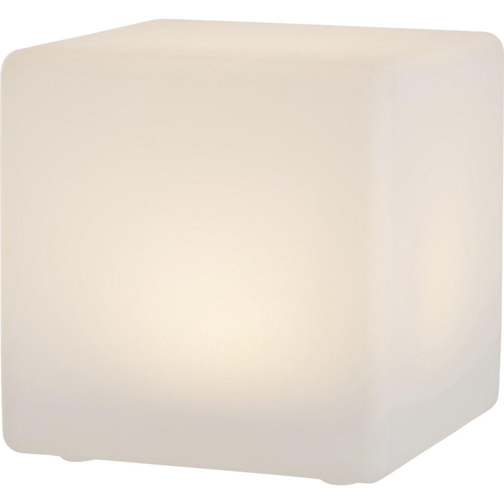 Solar-W&uuml;rfelleuchte LED 30x30 cm mit Erdspie&szlig;