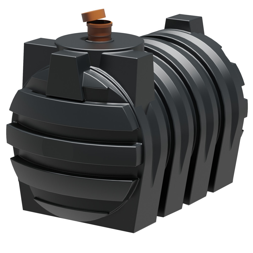 Abwassertank 3000 Liter, Erdeinbau, nahtlos gefertigt