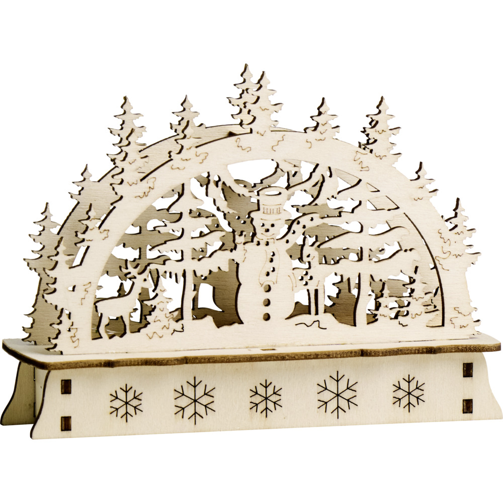 Mini-LED-Schwibbogen aus Holz, Designauswahl image number 1