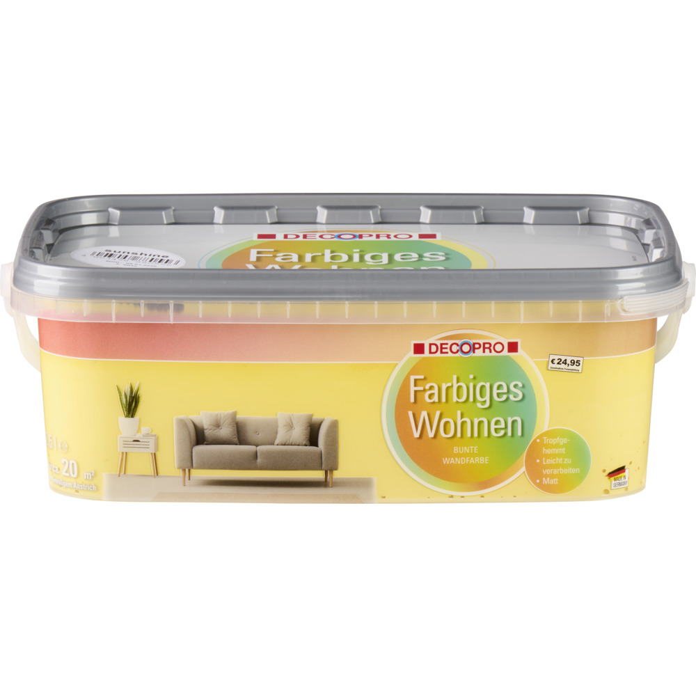 DECOPRO Wandfarbe 2,5 Liter sunshine matt image number 3