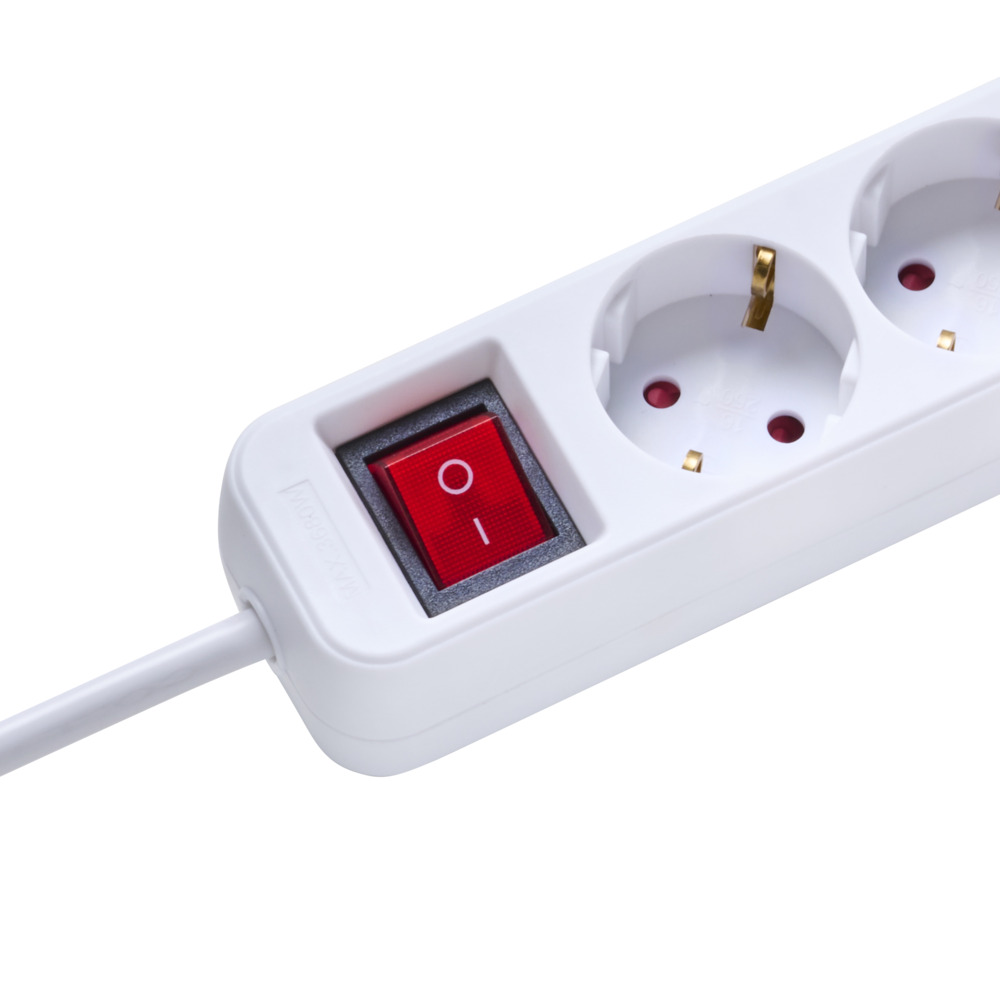 Steckdosenleiste 3-fach wei&szlig;, mit Kindersicherung image number 1