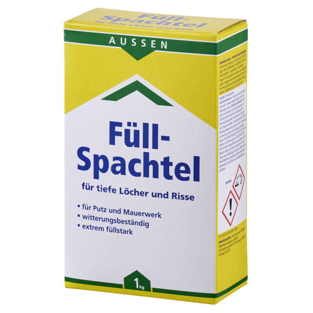 F&uuml;llspachtel Au&szlig;en 1 kg f&uuml;r Putz und Mauerwerk image number 2