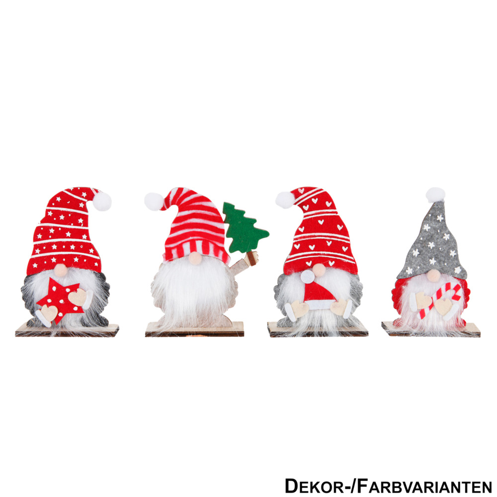 Standdeko Zwerg 12 cm aus Filz in verschiedenen Ausf&uuml;hrungen