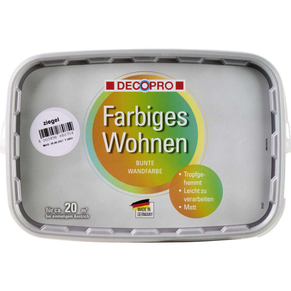 DECOPRO Farbiges Wohnen Ziegel 2,5 L image number 3