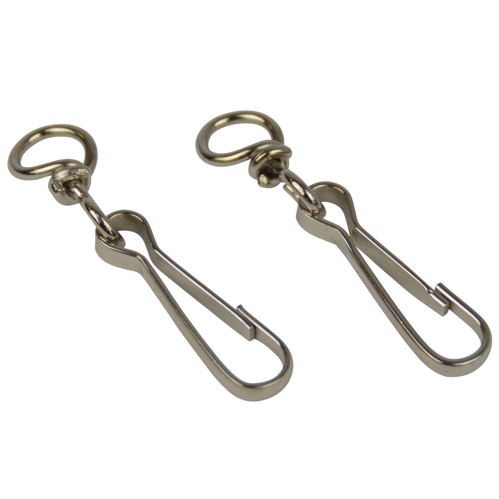 Simplex-Karabiner mit Wirbel, 40 mm, 2 St&uuml;ck