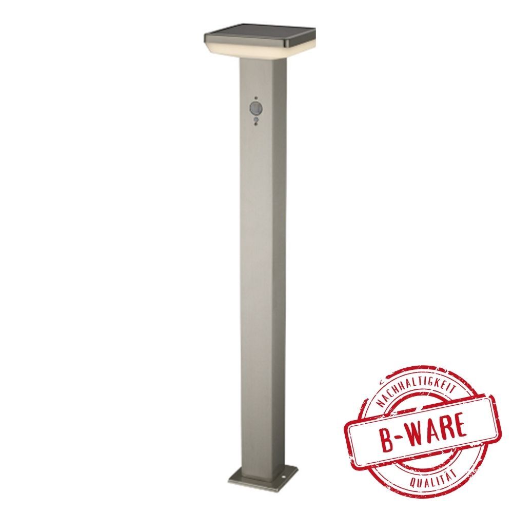 LED-Solarbodenleuchte eckig 80 cm mit Bewegungsmelder und Bodenspie&szlig; B-Ware