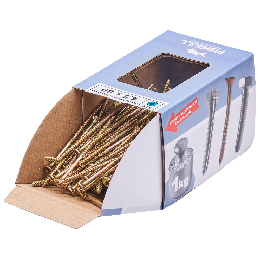Spanplattenschraube 4,5x80 mm IVZ 1kg FISHBULL-Pack Senkkopf Teilgewinde image number 3