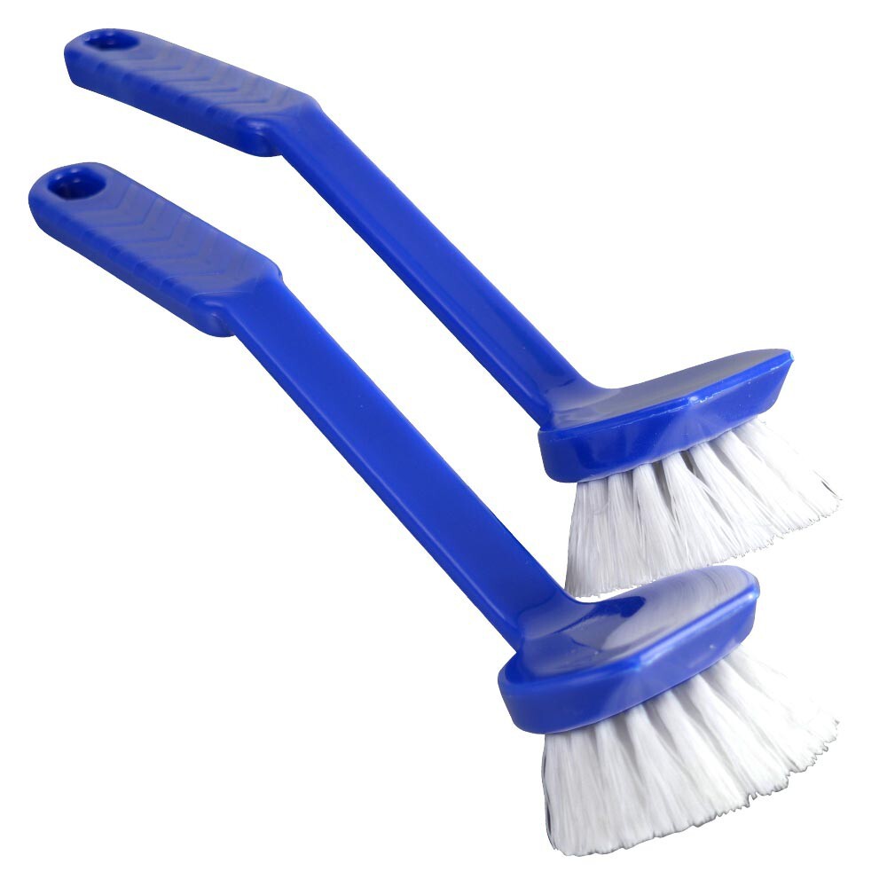 Sp&uuml;lb&uuml;rste rund 2 St&uuml;ck aus Kunststoff mit Aufh&auml;ng&ouml;se