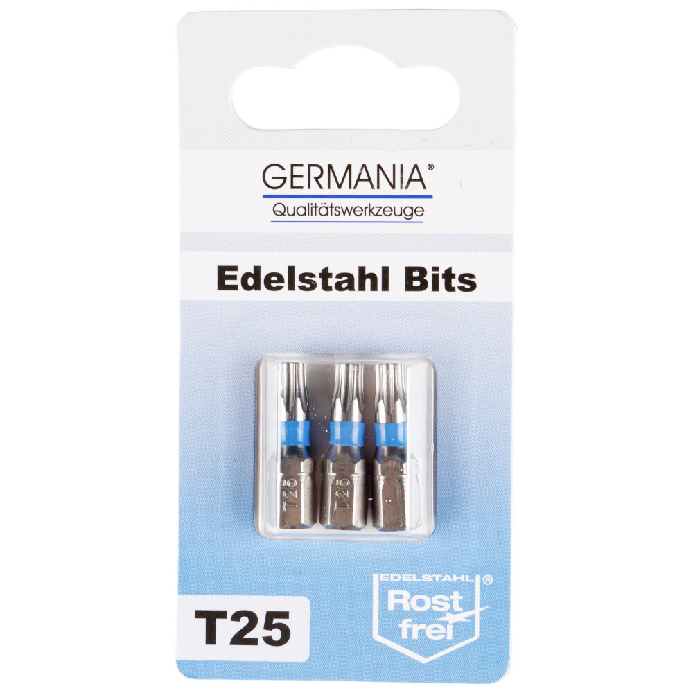 GERMANIA&reg; Edelstahl Bit-Satz T25 TX Sechsrund 3 St&uuml;ck image number 1
