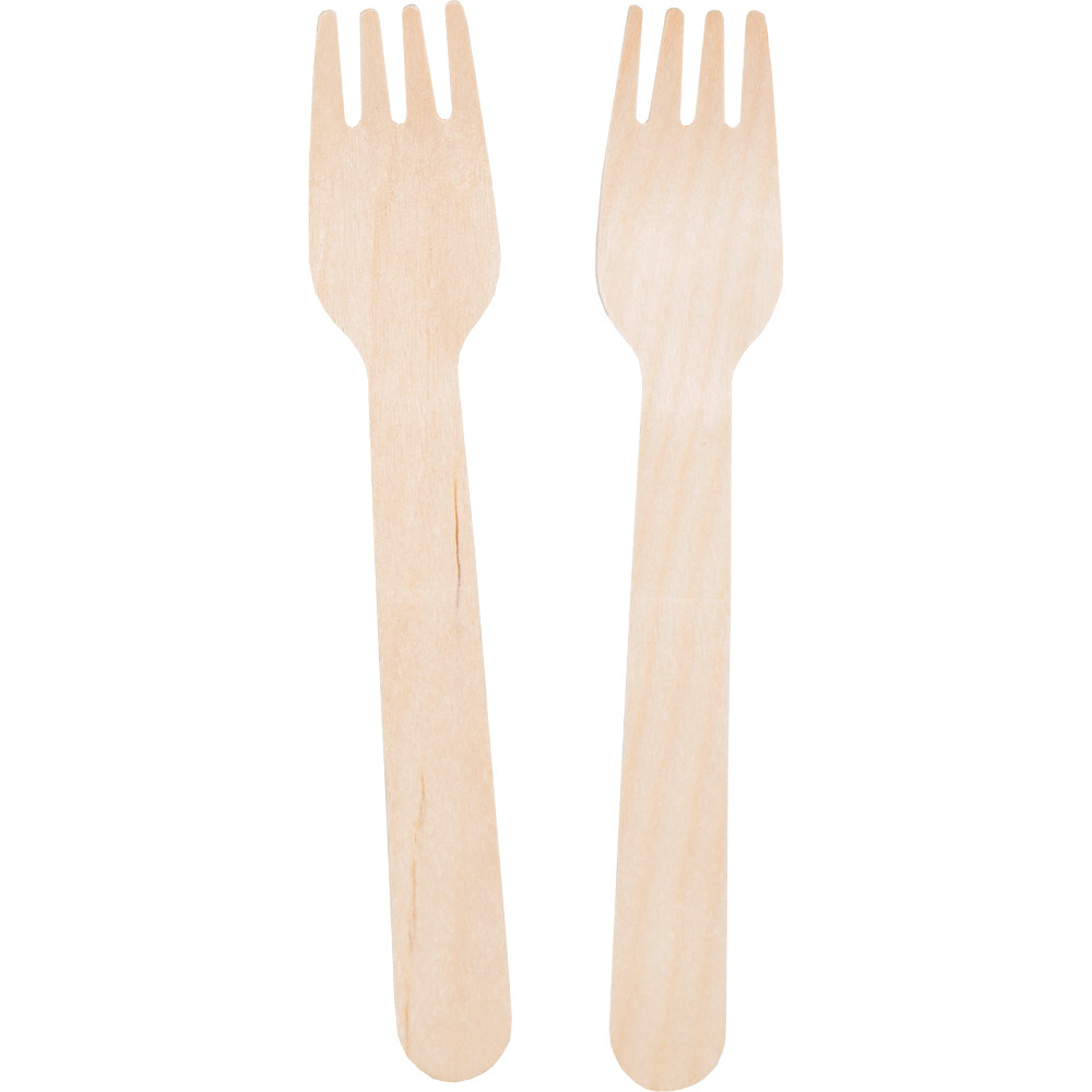 20 Holz-Gabeln aus Birkenholz be green