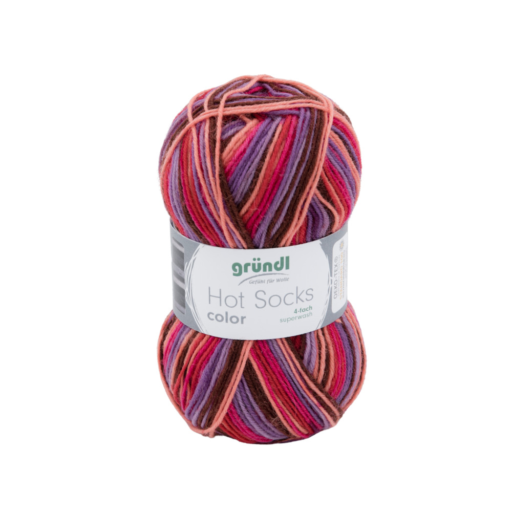 Garn Hot Socks color 50 g berry mix