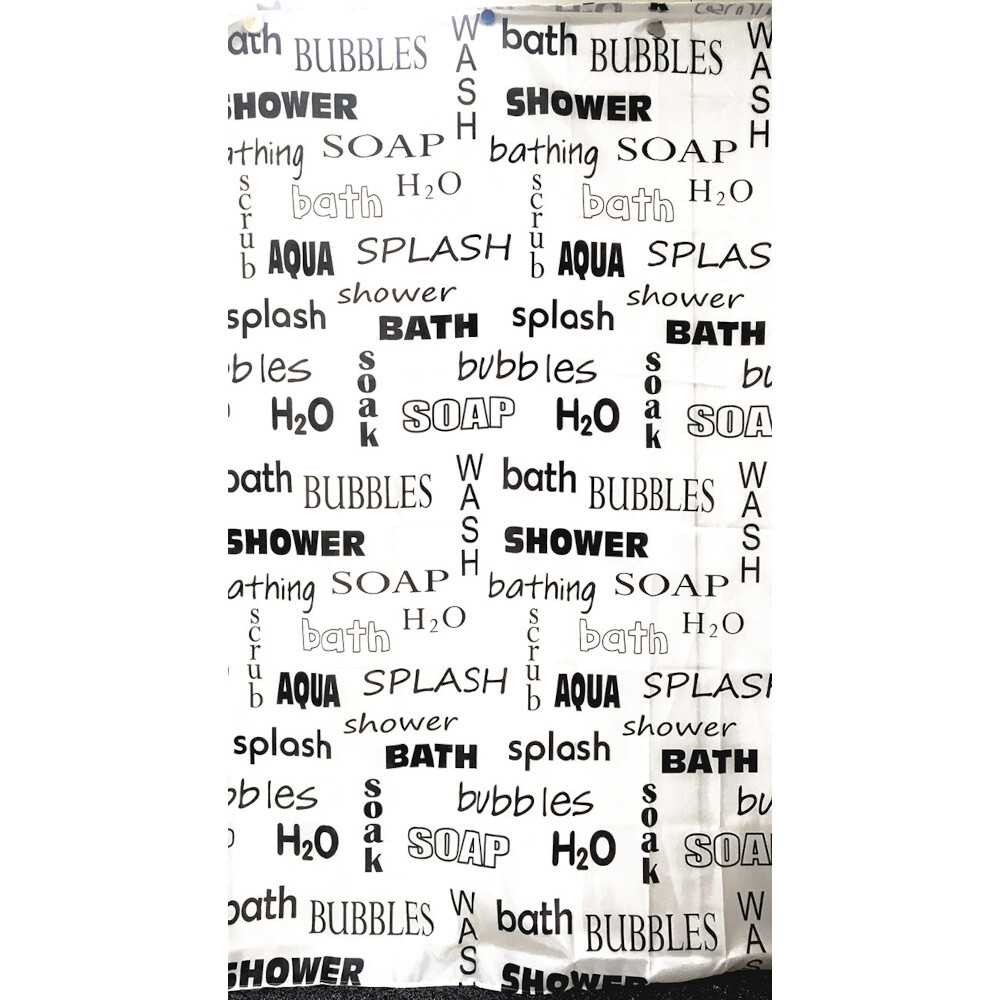 Duschvorhang Bad-Begriffe 180x200 cm aus Polyester