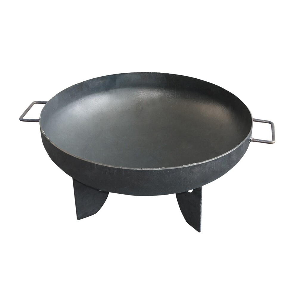 Feuerschale &Oslash; 50 x 18 cm 2 Griffe, Stahl - Terrassenfeuer