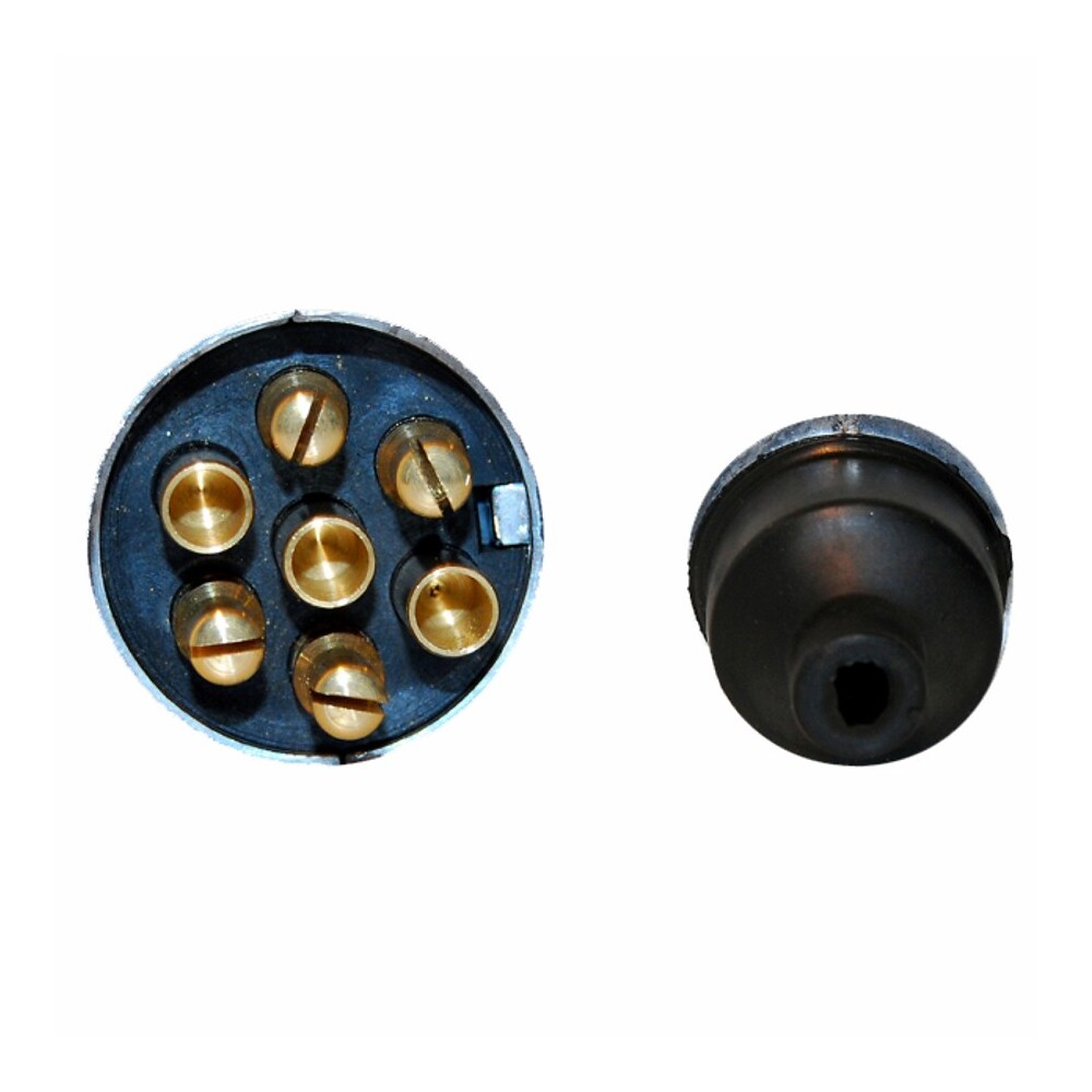 Anh&auml;ngerstecker 12 Volt 7-polig aus Metall image number 1