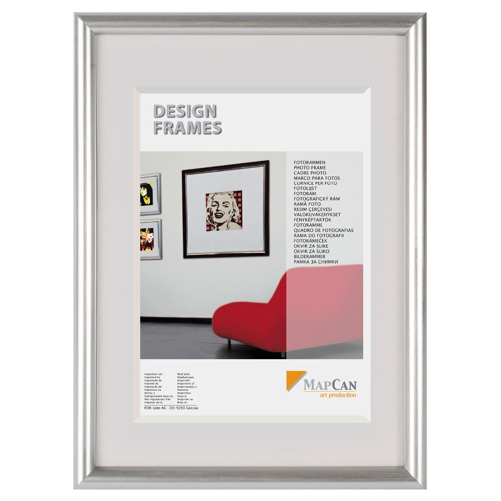 The Wall Kunststoff-Fotorahmen 18 x 24 cm in Silber