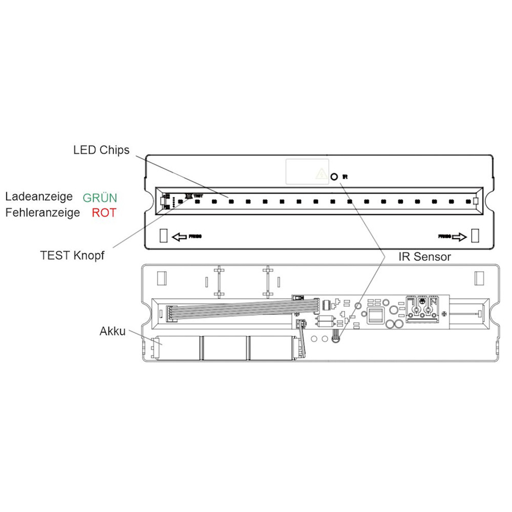 LED-Fluchtwegleuchte f&uuml;r die Wandmontage image number 10