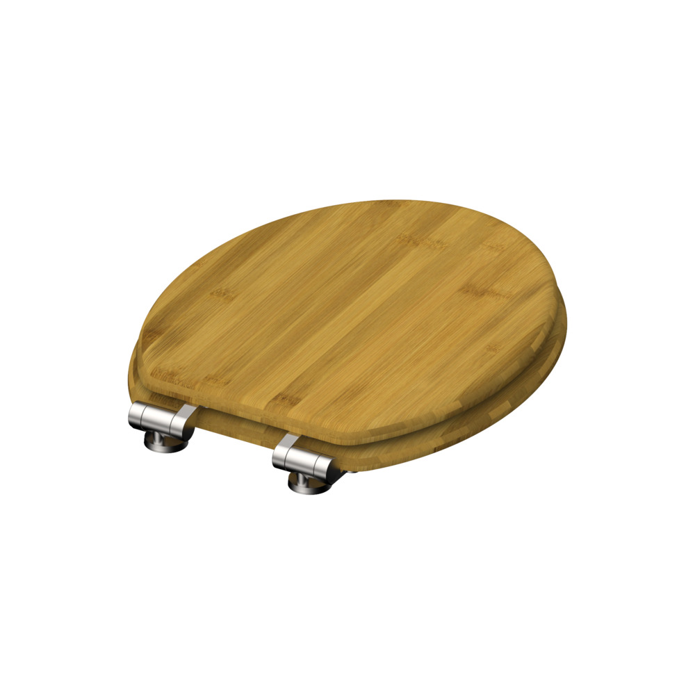 WC-Sitz Bambus dark Holzoptik image number 1