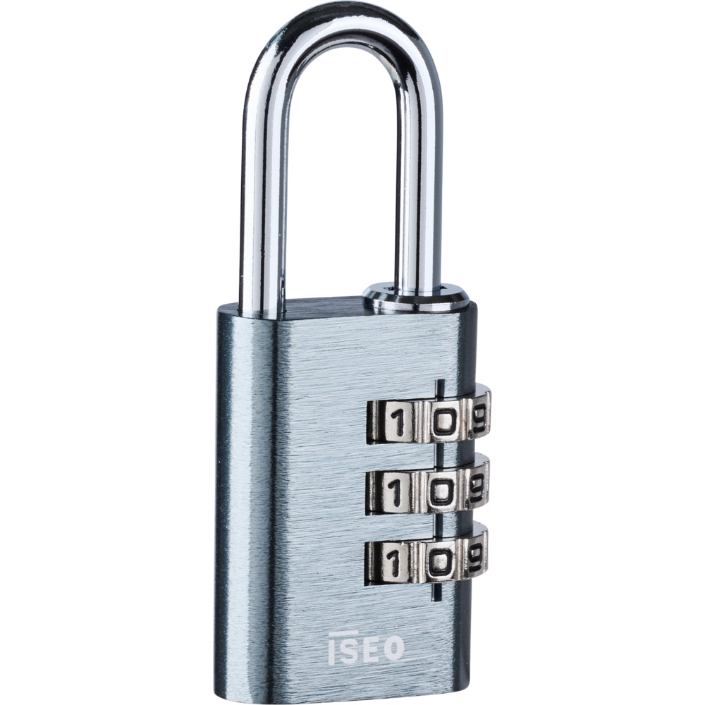 Vorh&auml;ngeschloss mit Zahlenkombination in Grau