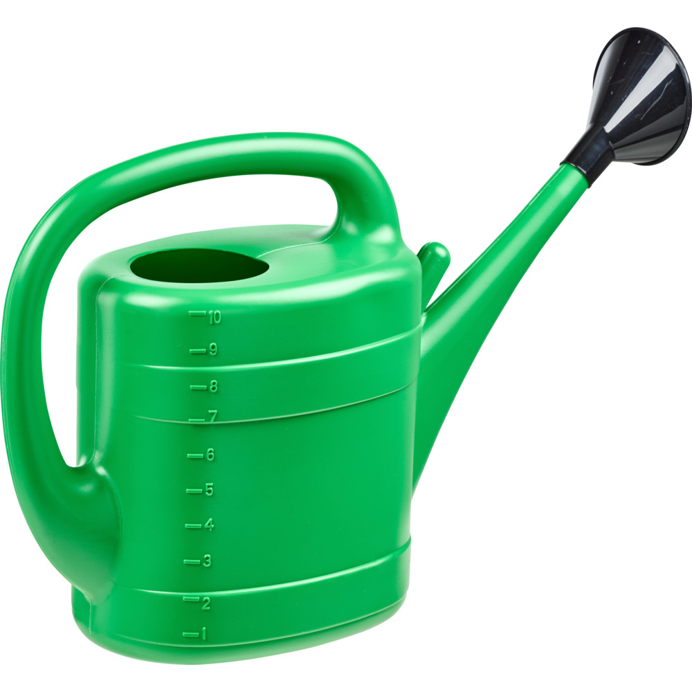 Gie&szlig;kanne 10 Liter gr&uuml;n aus Kunststoff mit Brause image number 2