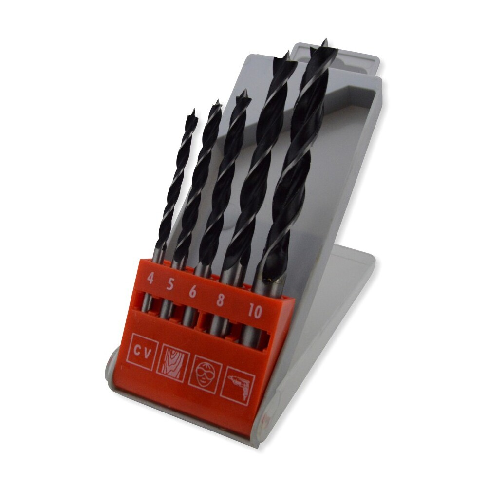 Holzbohrersatz 5tlg. 4-10mm aus hochwertigem CV Stahl