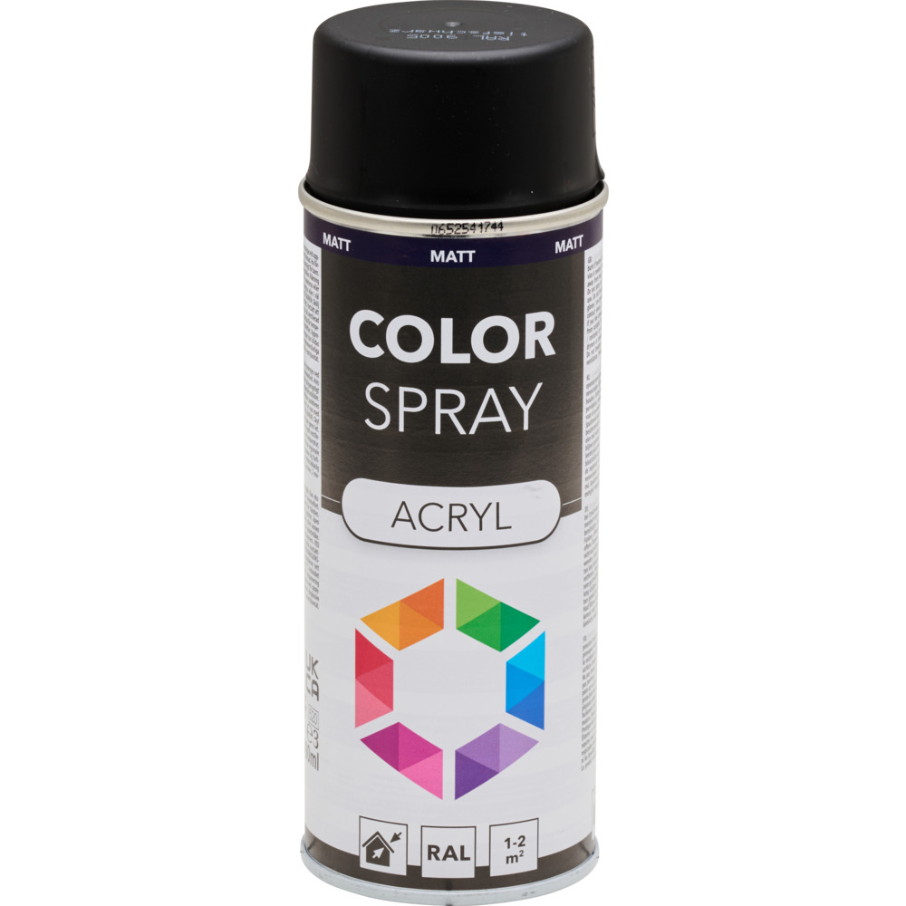 Lackspray matt 400 ml Acryl RAL9005 tiefenschwarz image number 1