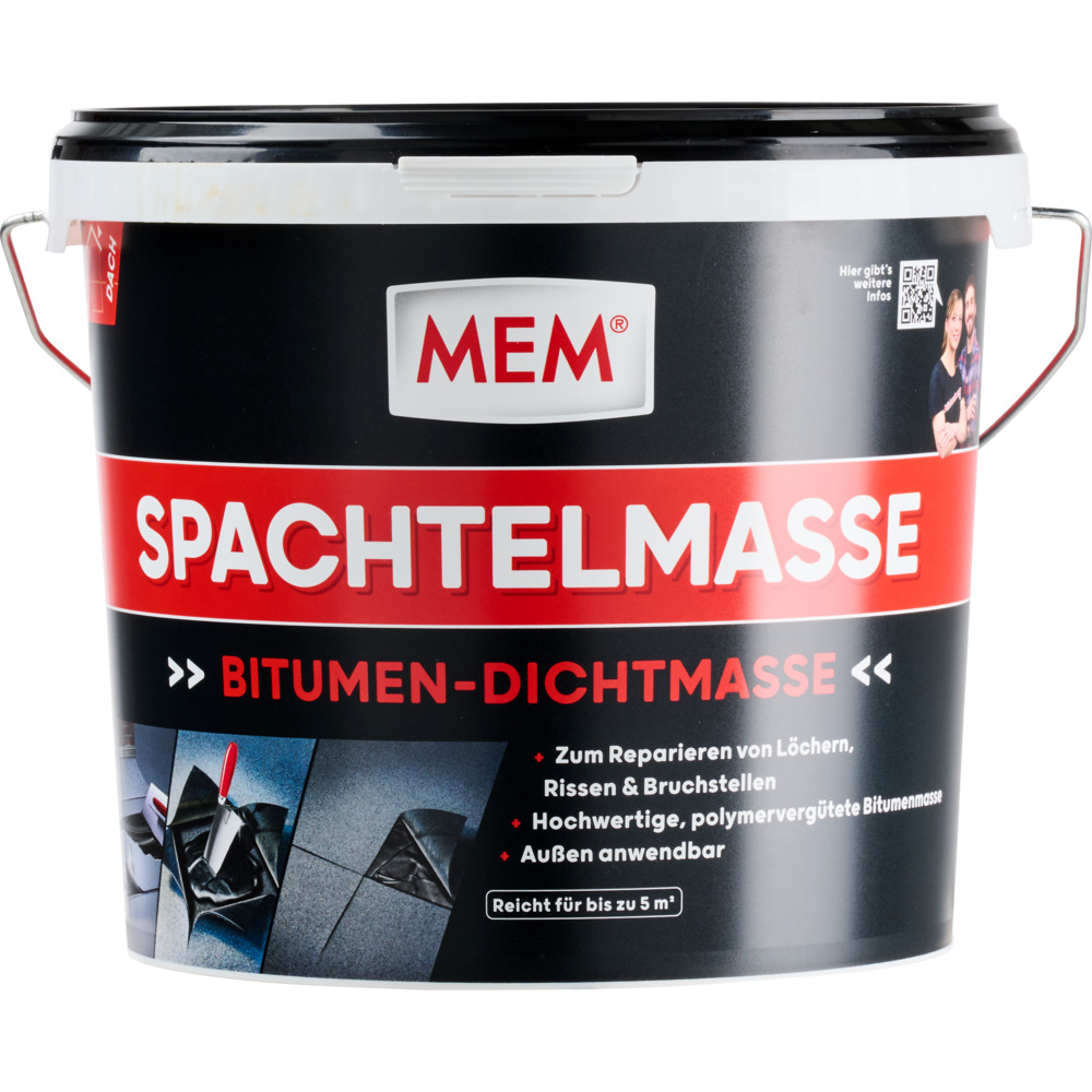 MEM-Bitumen-Spachtelmasse 7 kg image number 1