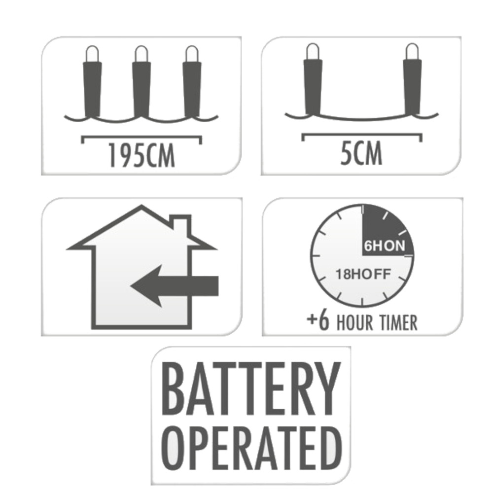 LED-Lichterkette aus Silberdraht batteriebetrieben mit 40 LED warmwei&szlig; image number 1