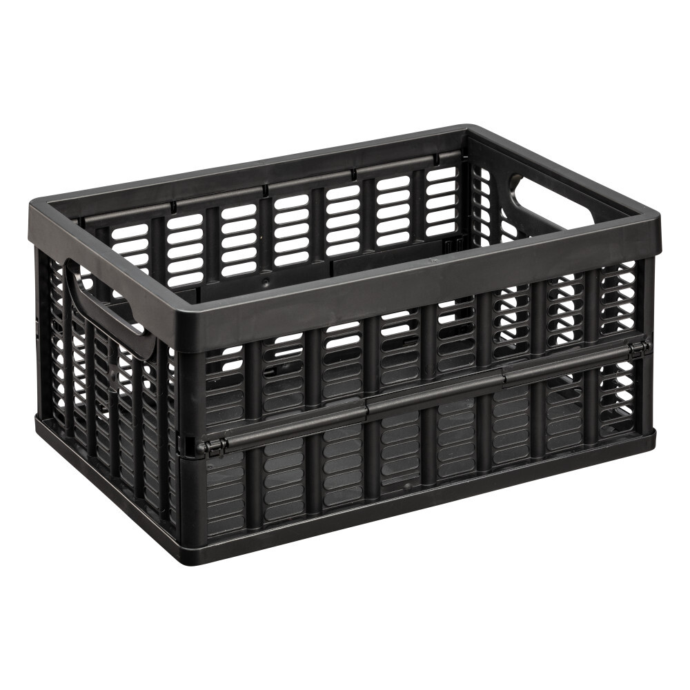 Klappbox schwarz aus recyceltem Kunststoff