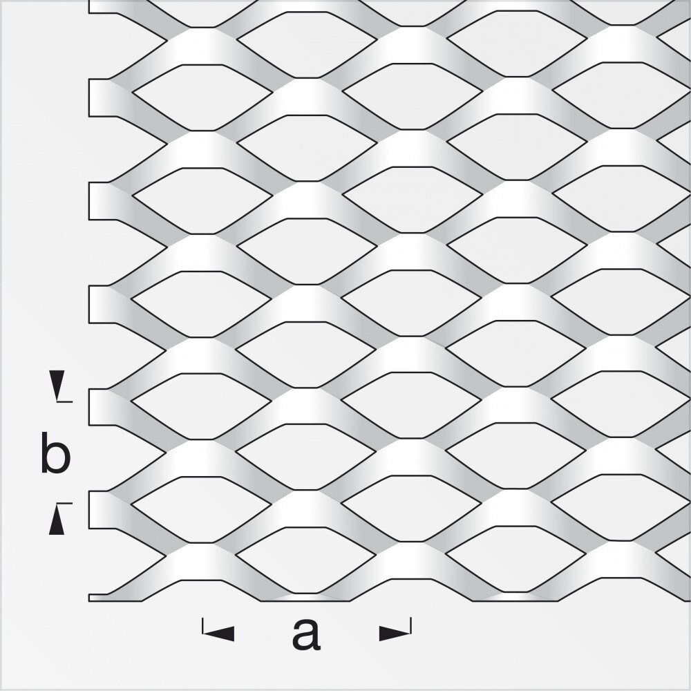 Streckmetall Stahl 2,8 x 250 x 500 mm