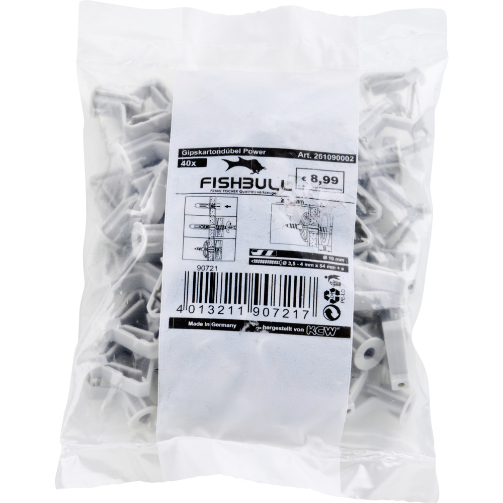 FISHBULL Hohlraumd&uuml;bel "Power" 40 St&uuml;ck f&uuml;r Gipskarton image number 2