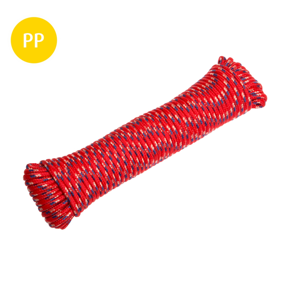 PP-Seil &Oslash; 5 mm, 25 m, Rot-Blau-Wei&szlig;