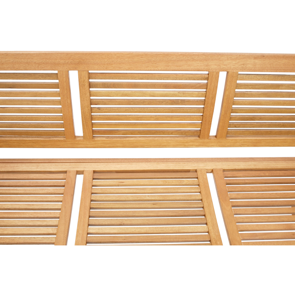 Gartenbank 3-Sitzer aus Eukalyptusholz, ge&ouml;lte Oberfl&auml;che image number 2