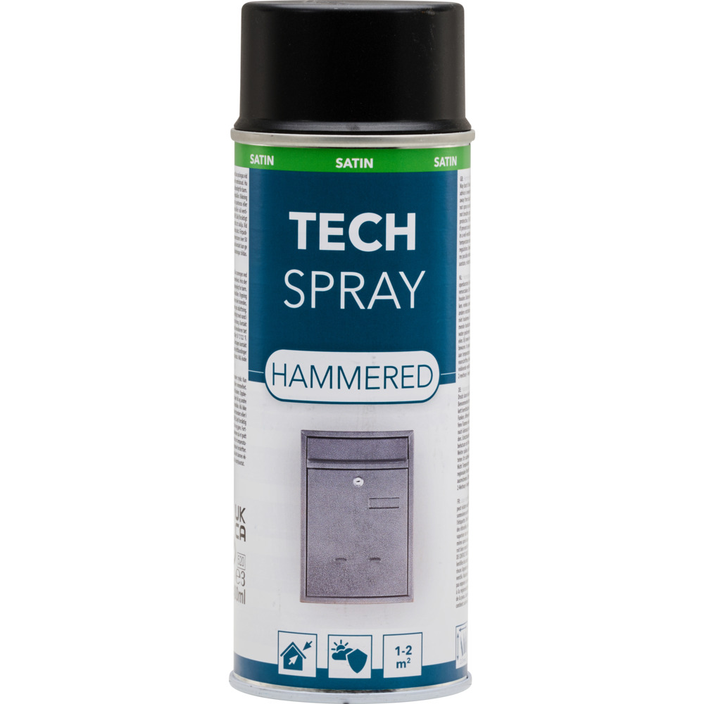 Tech Spray Hammerschlag Seidenglanz 400 ml schwarz