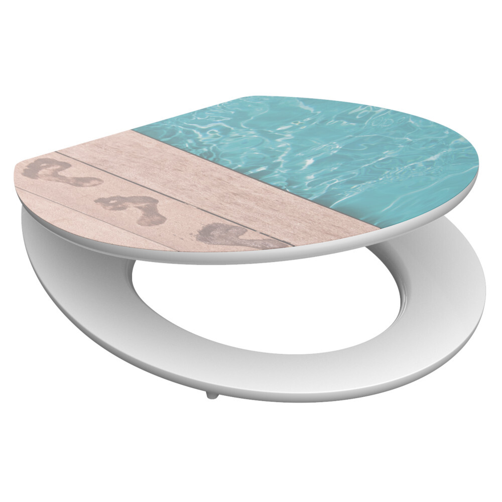 WC-Sitz MDF mit Absenkautomatik High Gloss Motiv Poolside image number 2